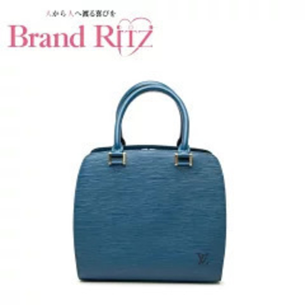 Louis Vuitton Epi Top Handle Bag Leather Toledo Blue